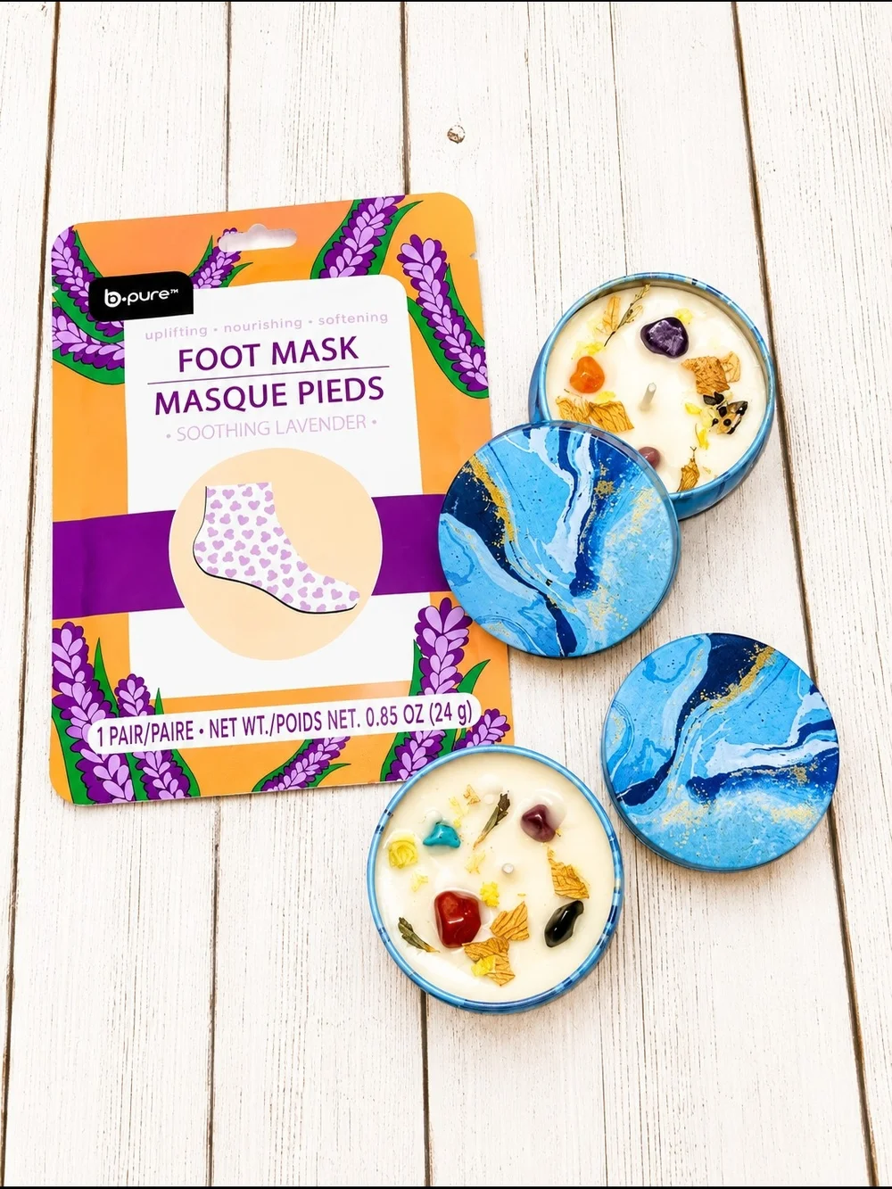 Soothing Lavender Foot Mask - Purple